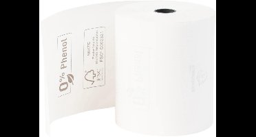 Exacompta 20x Kassarol 80x70m - 72m - 1 laag thermisch papier 48gm2 - fenolvrij - Wit - 43828E