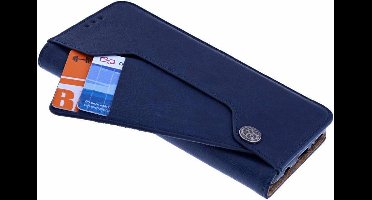 Ntech Hoesje Geschikt Voor Samsung Galaxy S10e Flip Hoesje & Uitschuifbare Pasjeshouder Blauw