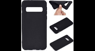 Ntech Hoesje Geschikt Voor Samsung Galaxy S10+ (Plus) Zwart TPU Back hoesje