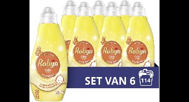 Robijn - Vloeibaar Wasmiddel - Zwitsal - Klein & Krachtig - 6 flessen - 114 wasbeurten - Voordeelverpakking