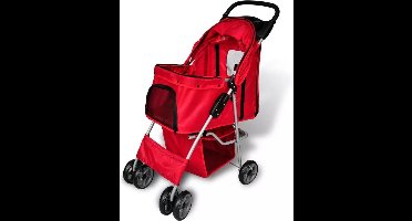 vidaXL - Wandelwagen - voor - hond - rood