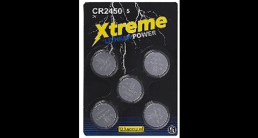 Xtreme Power CR2450 Lithium knoopcel batterij (5 stuks)