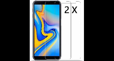 Ntech 2 Stuks Screenprotector Tempered Glass Glazen - Screenprotector Geschikt voor Samsung Galaxy J4+(Plus) 2018