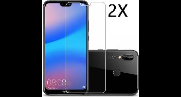 Ntech 2 Stuks Screenprotector Tempered Glass Glazen - Geschikt voor Huawei P20 Lite