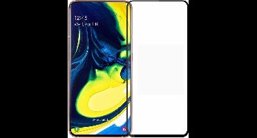 Ntech Screenprotector Geschikt voor Samsung Galaxy A80/A90 full cover Screenprotector Tempered Glass - Zwart
