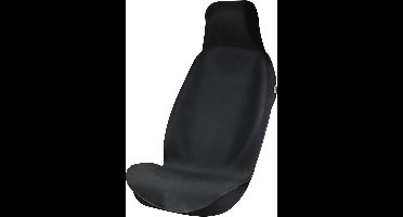 Famanu - Autostoelbeschermer voor voorstoelen, waterdicht, bestuurdersstoelhoes, voor werkplaats, werk, sport en meer, autostoelbekleding, universeel, in zwart