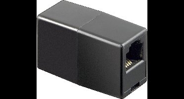RJ11 - RJ11 telefoon koppelstuk / zwart