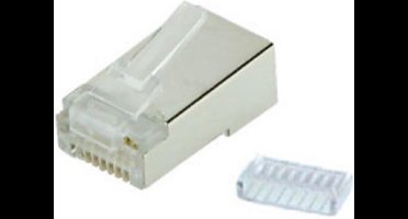 RJ45 krimp connector (STP) voor CAT6a netwerkkabel (vast/flexibel) - per stuk (2-delig)