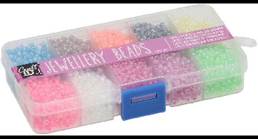 Creative Craft Group Sieraden Kralen in Opbergbak, 10 Kleuren