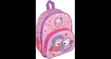 Undercover Świnka Peppa Serie - Kinder Rugzak - Roze - Paars - Instelbare Schouderbanden