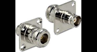 N (v) - BNC (v) inbouw adapter - 50 Ohm