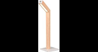 REALITY SKIP - Tafellamp - Hout element - incl. 1x SMD 2 W - AAN/UIT touch - Sensor dimmer - USB-aansluiting - Oplaadbaar - Snoerloos