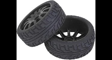 MM Rubberband - zwarte velgen voor RC auto - sterke demping - 2 stuks