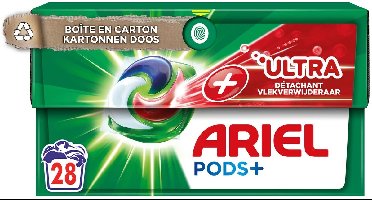 Ariel Pods+ Ultra Vlekverwijderaar - Waspods - 28 Wasbeurten