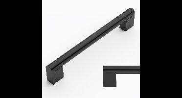 Boraboi ® Set van 10 Moderne Zwarte Kastgrepen van Roestvrij Staal voor Keuken en Kledingkast