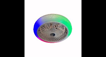 CristalRecord - Plafondventilator Iris met speaker Ø 44 cm RGB wit