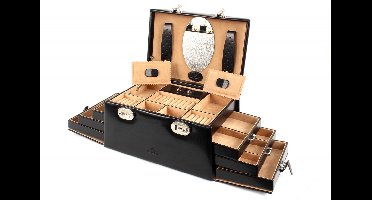 Windrose Merino sieradendoos zwart