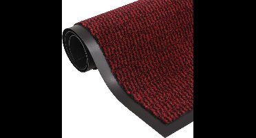 vidaXL Droogloopmat rechthoekig getuft 40x60 cm rood