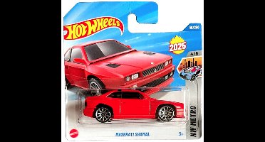 HOT WHEELS MASERATI SHAMAL RACING RED 58/250 HW METRO 4/5 SHORT CARD