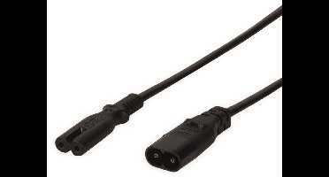 LogiLink 2m, IEC 60320-C8/IEC 60320-C7 electriciteitssnoer Zwart C8 stekker C7 stekker