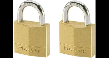 MasterLock Hangslot - Massief Messing - 30 mm - 2 stuks - 130EURT
