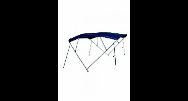 BREG Biminitop | Aluminium 4-boogs | Breedte 185 <> 198 cm - Hoogte 137 cm - Blauw doek