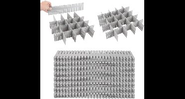 Boraboi® Lade Organizer Set van 28 Stuks voor Flexibele Indeling van Kasten en Lades, Grijs