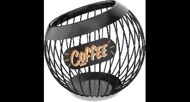 Boraboi® Koffiecapsulehouder met Grote Inhoud en Stijlvolle Metalen Opbergmand voor Koffiebar