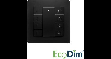 Draadloze Zigbee schakelaar van EcoDim - Werkt met de bekende verlichting apps - 4 groepen - Zwart