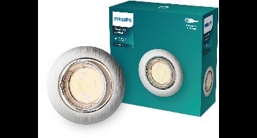 Philips Peridot inbouwspot - GU10 fitting - Nikkel - Rond - Richtbare spot