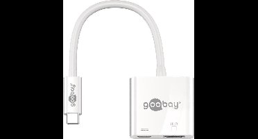 USB-C naar HDMI en USB-C PD adapter met DP Alt Mode (4K 60 Hz) / wit - 0,15 meter