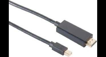 Mini DisplayPort 1.4 naar HDMI 2.0 kabel (4K 60 Hz + HDR) / zwart - 2 meter