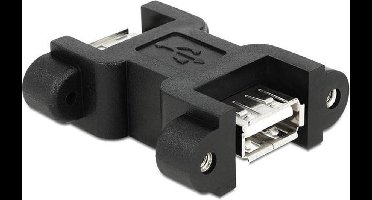 DeLOCK USB-A koppelstuk met montagemogelijkheid