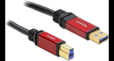 Delock - USB 3.0 B Kabel - Zwart - 5 meter