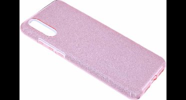 Ntech Hoesje Geschikt Voor Samsung Galaxy A70/A70s Glitter TPU Back Cover Hoesje - Roze