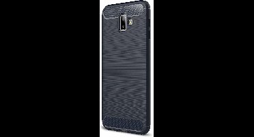 Ntech Soft Brushed TPU Hoesje Geschikt Voor Samsung Galaxy J6+ (2018) - Donker Blauw