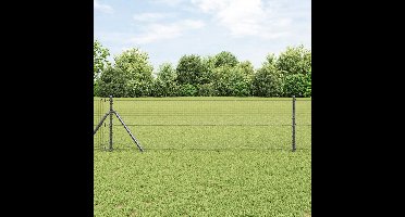 vidaXL - Gelast - draadhek - Grijs