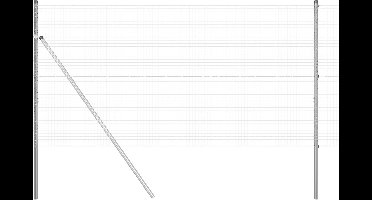 vidaXL - Hekpaal. - Zilver