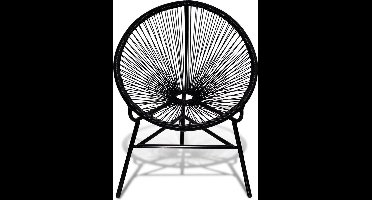 vidaXL - Tuinmaanstoel - poly - rattan - zwart