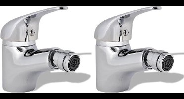 vidaXL - Bidetkraan - 2 - st - chroom