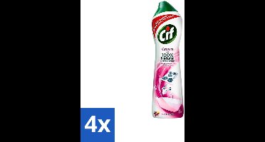 Cif - Badkamer & Keuken - Schuurmiddel - Cream Pink Flower - 500 ml - Voordeelverpakking - 4 stuks