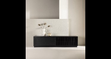 Fjôrd Tv-meubel Lugo Zwart Melamine