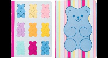 Kangaro schriften - B'LOG SWEET CANDY - formaat A4 - met lijn - 2 stuks - met aarbeiengeur - AN-122640-A