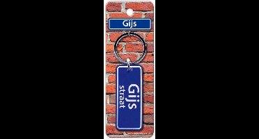 Paper Dreams Sleutelhanger Straatnaam Gijs 9 Cm Staal Blauw