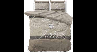 Dreamhouse With you - Dekbedovertrekset - Lits-Jumeaux - 240x200/220 + 2 kussenslopen 60x70  - Antraciet