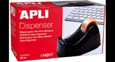 APLI Plakband Dispenser voor plakband van 33M - Zwart.