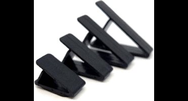 4CONNEXX triclip | hersluitbare kabelklemmen om kabels netjes te ordenen | zwart | 4 STUKS