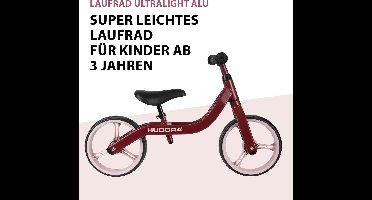 Hudora Loopfiets Ultralight Alu - Bordeaux