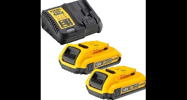 DeWALT DCB115D2 Starterset lader + 2 x Accu's 18V 2.0Ah XR Li-ion