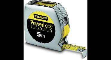 Stanley Rolbandmaat Powerlock 5m - 19mm boveninkijkvenster